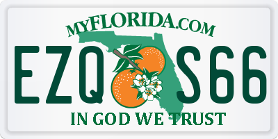 FL license plate EZQS66