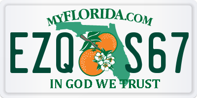 FL license plate EZQS67