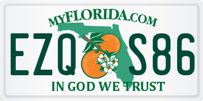 FL license plate EZQS86