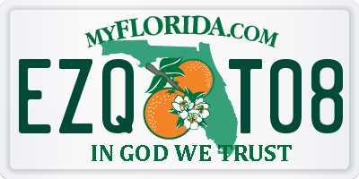 FL license plate EZQT08