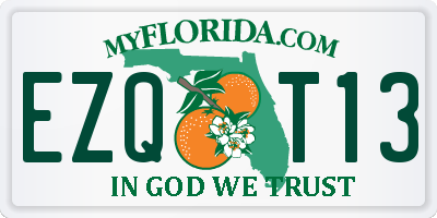 FL license plate EZQT13