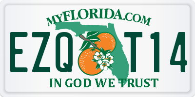 FL license plate EZQT14