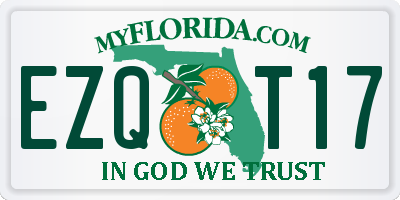 FL license plate EZQT17