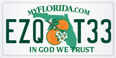 FL license plate EZQT33