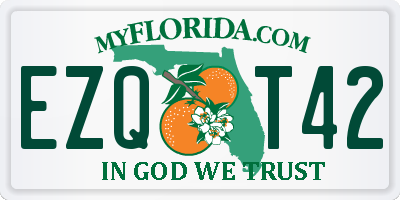 FL license plate EZQT42