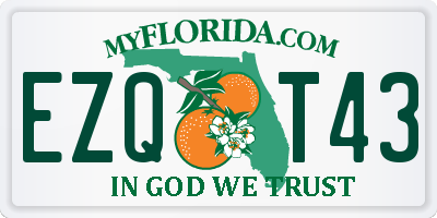 FL license plate EZQT43