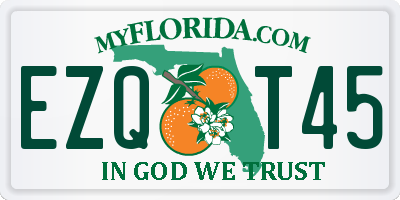 FL license plate EZQT45