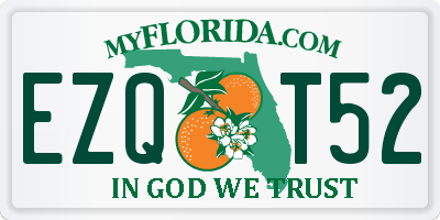 FL license plate EZQT52