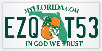 FL license plate EZQT53