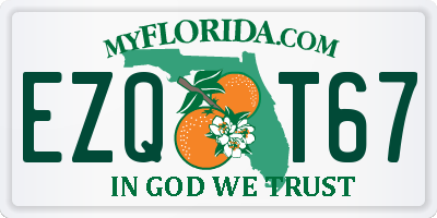 FL license plate EZQT67