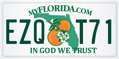 FL license plate EZQT71