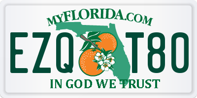 FL license plate EZQT80