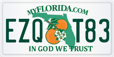 FL license plate EZQT83