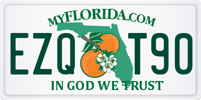 FL license plate EZQT90