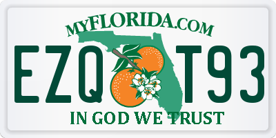 FL license plate EZQT93