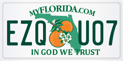 FL license plate EZQU07