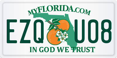 FL license plate EZQU08