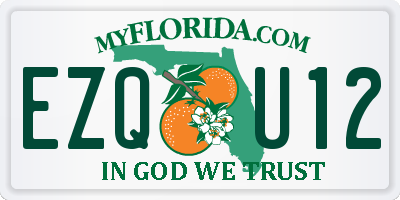 FL license plate EZQU12