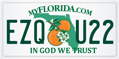 FL license plate EZQU22