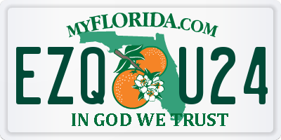 FL license plate EZQU24