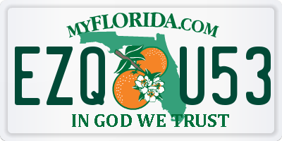 FL license plate EZQU53