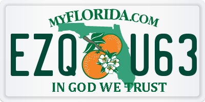 FL license plate EZQU63