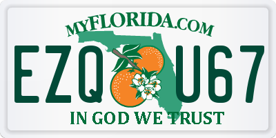 FL license plate EZQU67