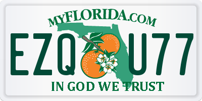 FL license plate EZQU77