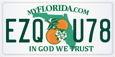 FL license plate EZQU78