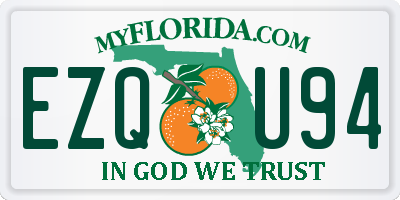 FL license plate EZQU94