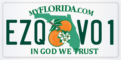 FL license plate EZQV01