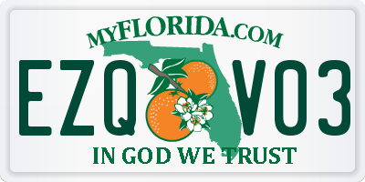 FL license plate EZQV03