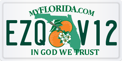 FL license plate EZQV12