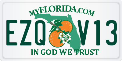 FL license plate EZQV13