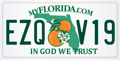 FL license plate EZQV19