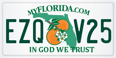 FL license plate EZQV25