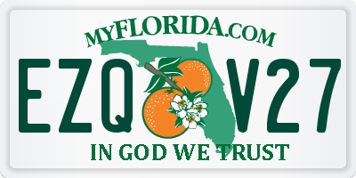 FL license plate EZQV27