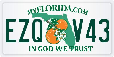 FL license plate EZQV43