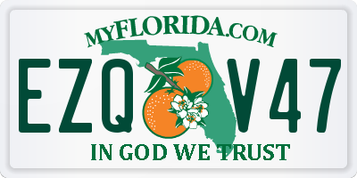 FL license plate EZQV47