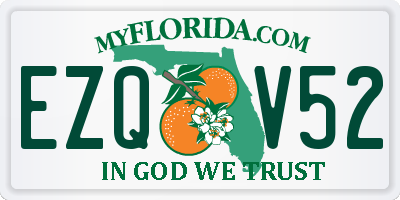 FL license plate EZQV52