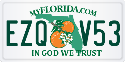 FL license plate EZQV53