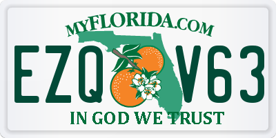 FL license plate EZQV63