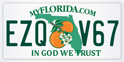 FL license plate EZQV67