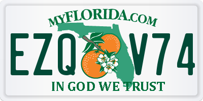 FL license plate EZQV74