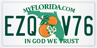 FL license plate EZQV76