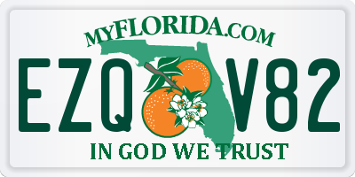 FL license plate EZQV82