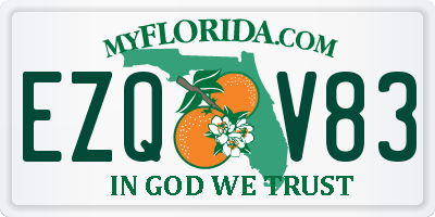 FL license plate EZQV83