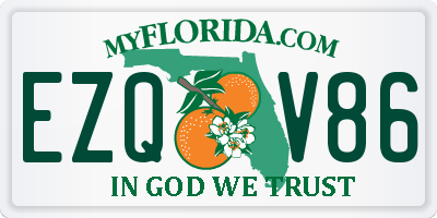 FL license plate EZQV86