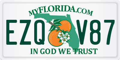 FL license plate EZQV87