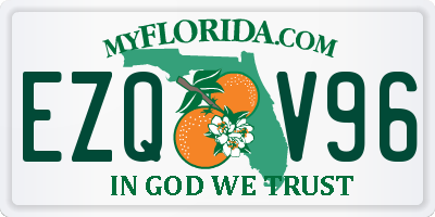 FL license plate EZQV96